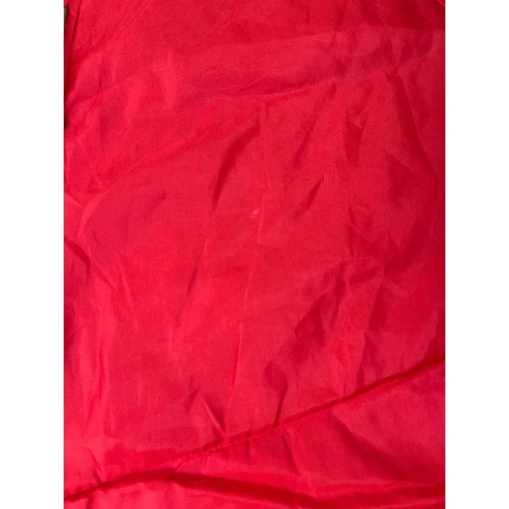VTG Tree Skirt 44in Red Velvet Teddy Bear Embroidered Holiday Traditional Kitsch